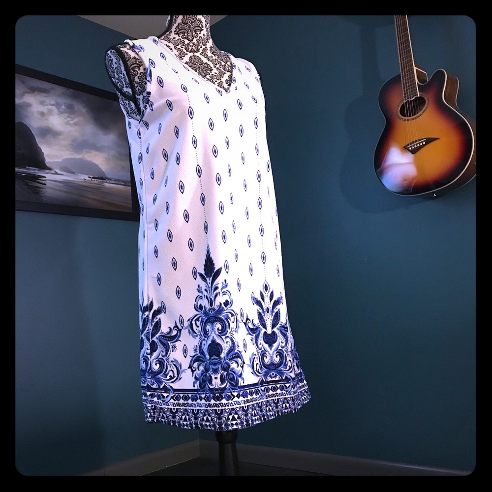 Women’s NWT Boho Printed White Dress